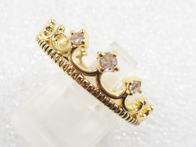 JAPANESE KIMONO / ANTIQUE CRYSTAL RING (SIZE 21.5)